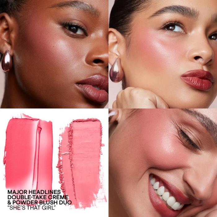 PATRICK TA MINI MAJOR HEADLINES DOUBLE-TAKE CREME & POWDER BLUSH DUO